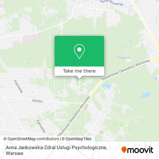 Anna Jankowska-Zdral Usługi Psychologiczne map