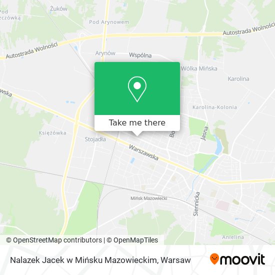 Nalazek Jacek w Mińsku Mazowieckim map