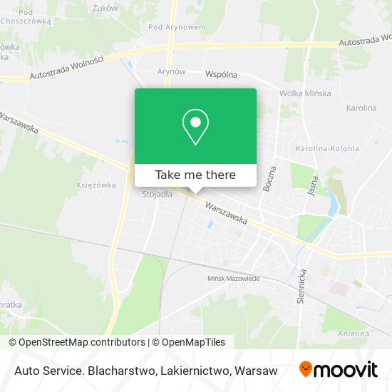 Auto Service. Blacharstwo, Lakiernictwo map