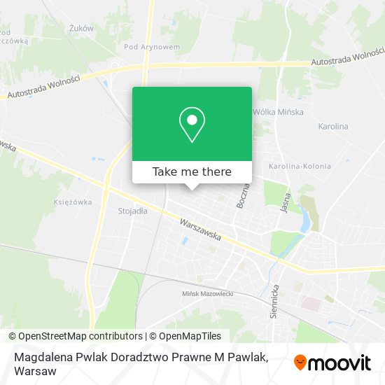 Карта Magdalena Pwlak Doradztwo Prawne M Pawlak