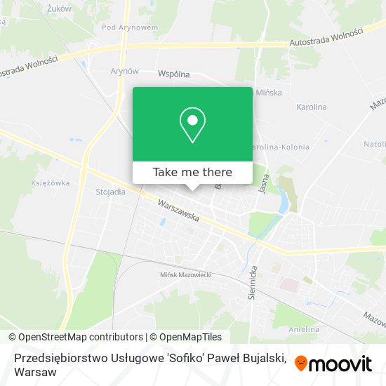 Przedsiębiorstwo Usługowe 'Sofiko' Paweł Bujalski map