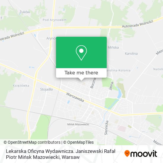 Lekarska Oficyna Wydawnicza. Janiszewski Rafał Piotr Mińsk Mazowiecki map