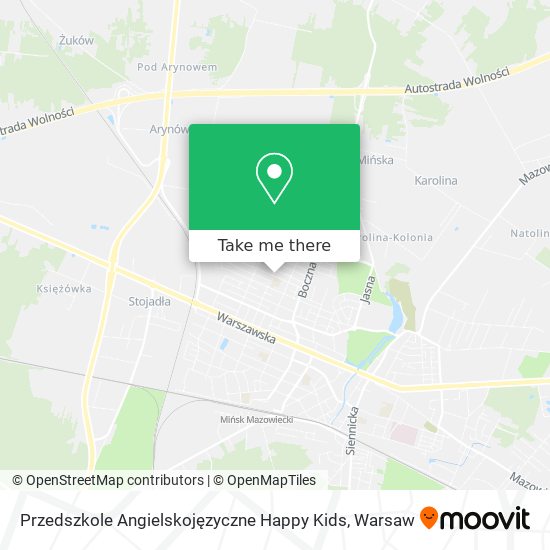 Przedszkole Angielskojęzyczne Happy Kids map