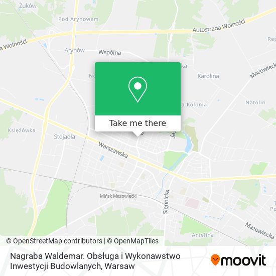 Nagraba Waldemar. Obsługa i Wykonawstwo Inwestycji Budowlanych map