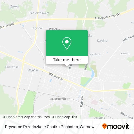 Prywatne Przedszkole Chatka Puchatka map