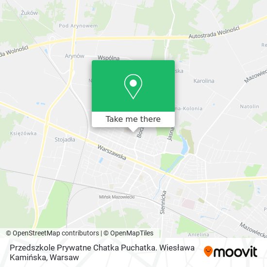 Przedszkole Prywatne Chatka Puchatka. Wiesława Kamińska map