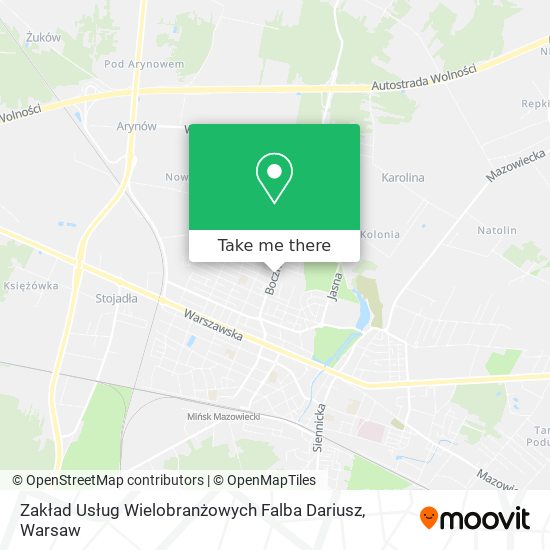 Zakład Usług Wielobranżowych Falba Dariusz map