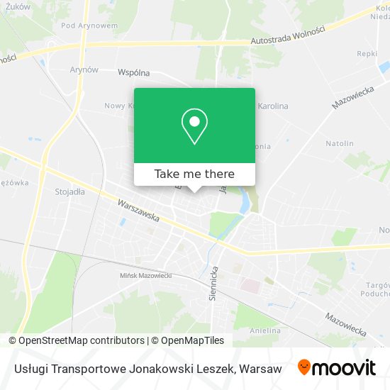 Usługi Transportowe Jonakowski Leszek map