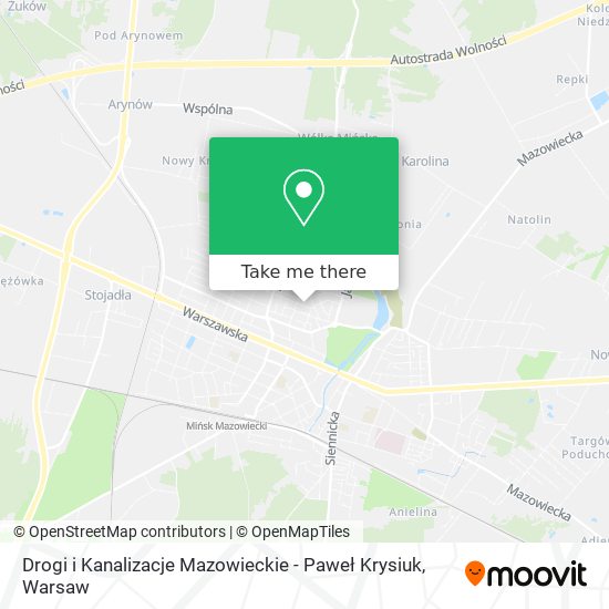 Drogi i Kanalizacje Mazowieckie - Paweł Krysiuk map