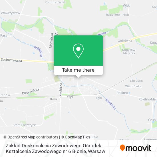 Zakład Doskonalenia Zawodowego Ośrodek Kształcenia Zawodowego nr 6 Błonie map