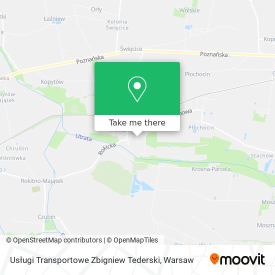 Карта Usługi Transportowe Zbigniew Tederski