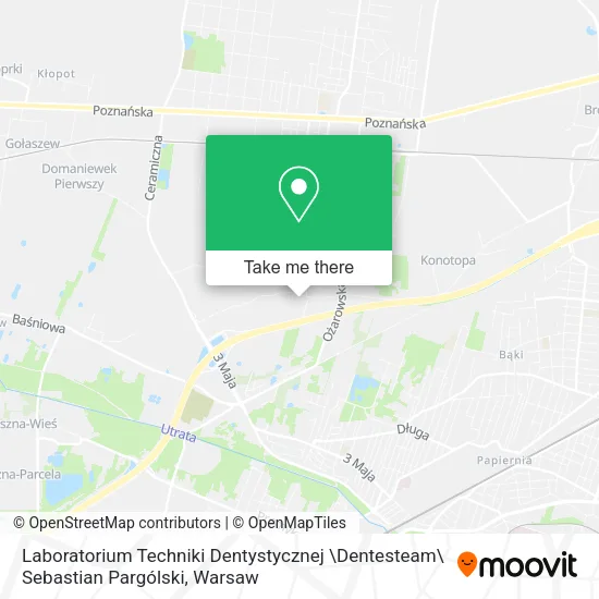 Карта Laboratorium Techniki Dentystycznej \Dentesteam\ Sebastian Pargólski