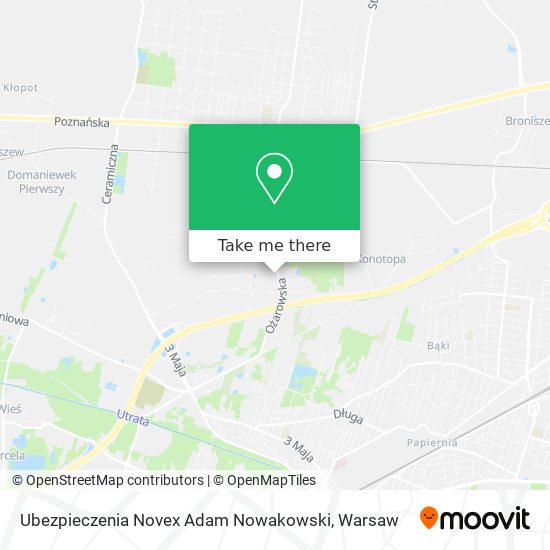 Ubezpieczenia Novex Adam Nowakowski map