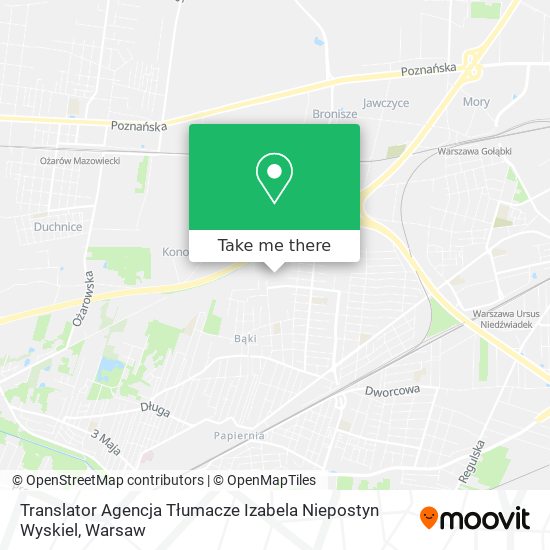 Карта Translator Agencja Tłumacze Izabela Niepostyn Wyskiel