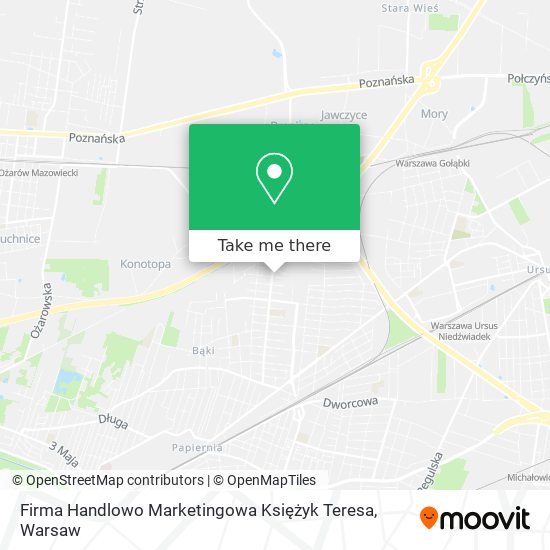 Firma Handlowo Marketingowa Księżyk Teresa map