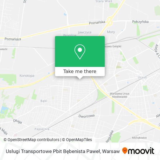 Usługi Transportowe Pbit Bębenista Paweł map