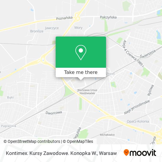 Карта Kontimex. Kursy Zawodowe. Konopka W.