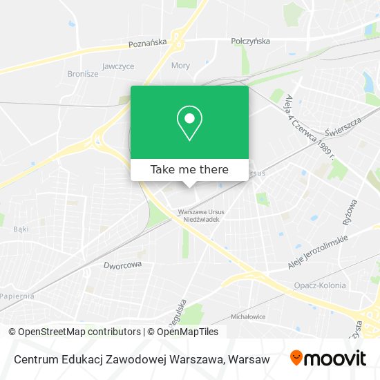 Centrum Edukacj Zawodowej Warszawa map