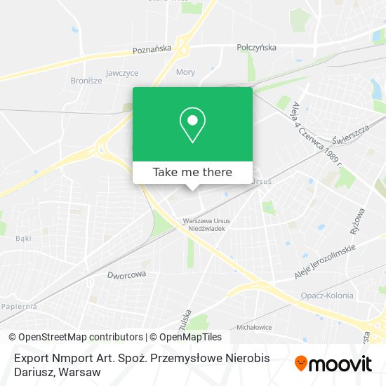 Export Nmport Art. Spoż. Przemysłowe Nierobis Dariusz map