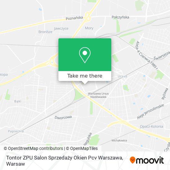 Карта Tontor ZPU Salon Sprzedaży Okien Pcv Warszawa