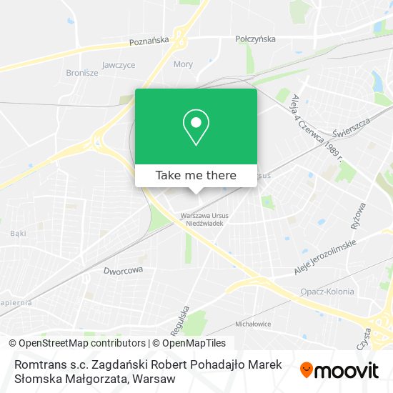 Romtrans s.c. Zagdański Robert Pohadajło Marek Słomska Małgorzata map