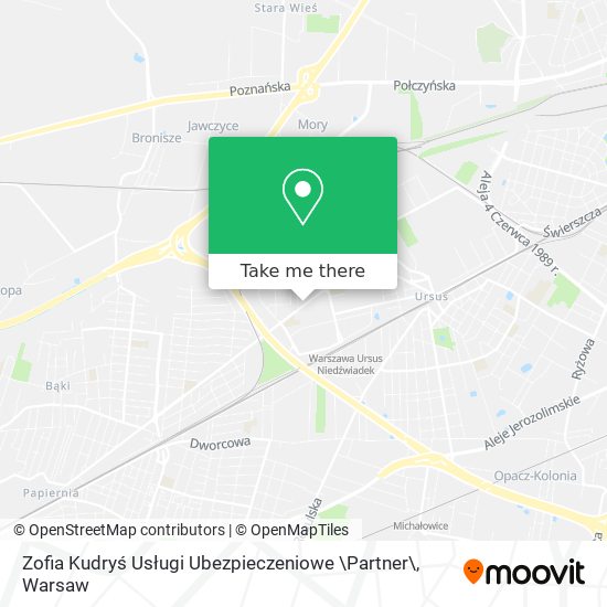 Zofia Kudryś Usługi Ubezpieczeniowe \Partner\ map