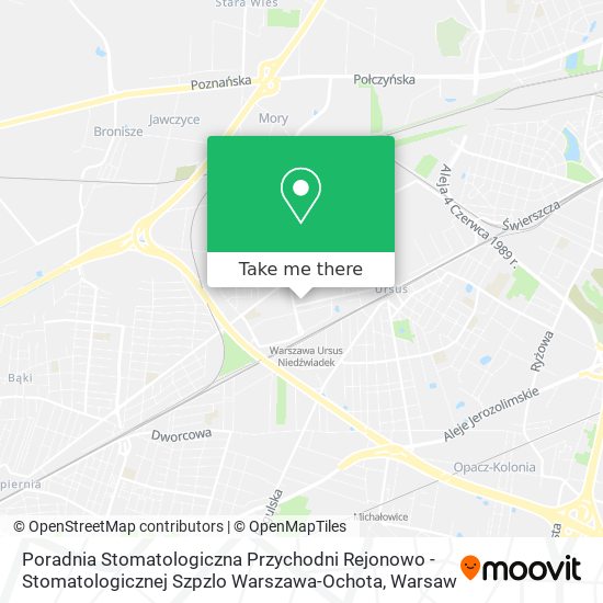 Poradnia Stomatologiczna Przychodni Rejonowo - Stomatologicznej Szpzlo Warszawa-Ochota map