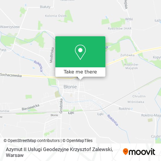 Azymut II Usługi Geodezyjne Krzysztof Zalewski map