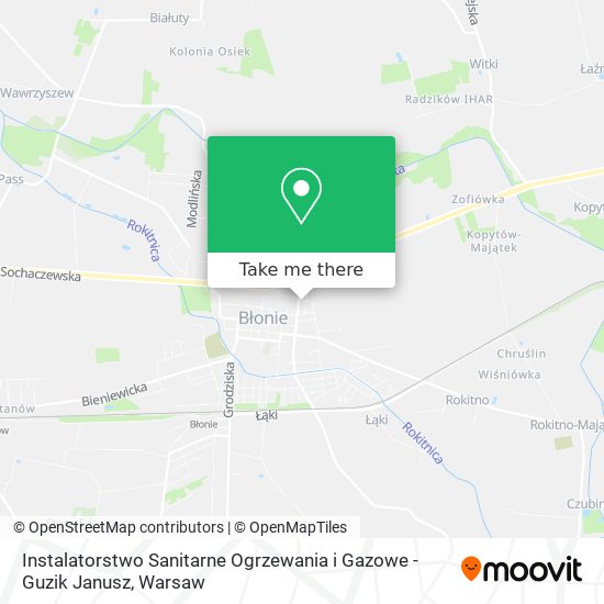 Instalatorstwo Sanitarne Ogrzewania i Gazowe - Guzik Janusz map