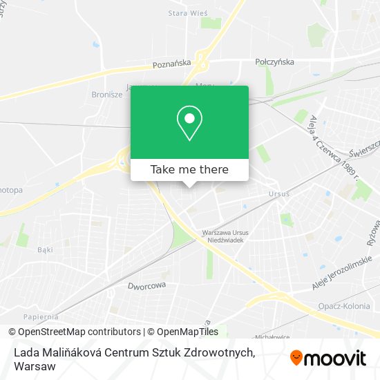 Карта Lada Maliňáková Centrum Sztuk Zdrowotnych