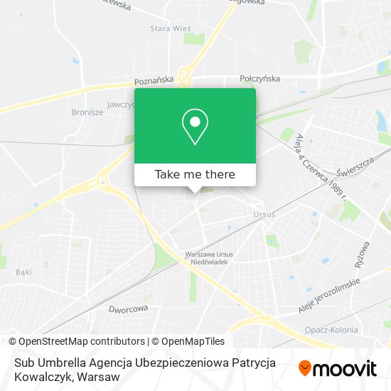 Sub Umbrella Agencja Ubezpieczeniowa Patrycja Kowalczyk map