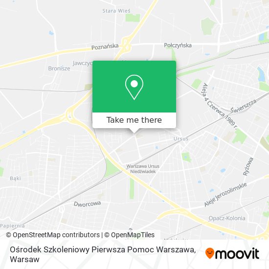 Карта Ośrodek Szkoleniowy Pierwsza Pomoc Warszawa