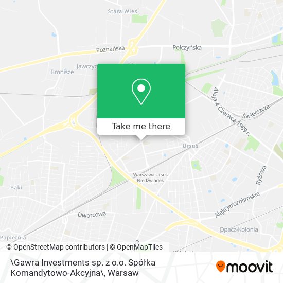 \Gawra Investments sp. z o.o. Spółka Komandytowo-Akcyjna\ map