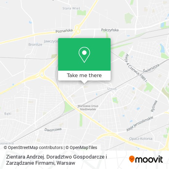 Zientara Andrzej. Doradztwo Gospodarcze i Zarządzanie Firmami map