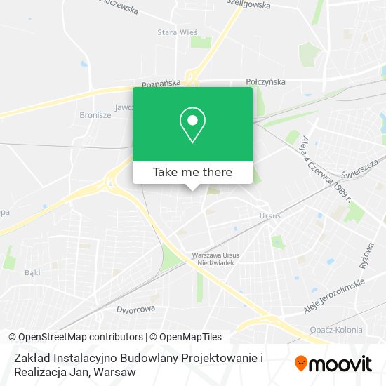 Zakład Instalacyjno Budowlany Projektowanie i Realizacja Jan map