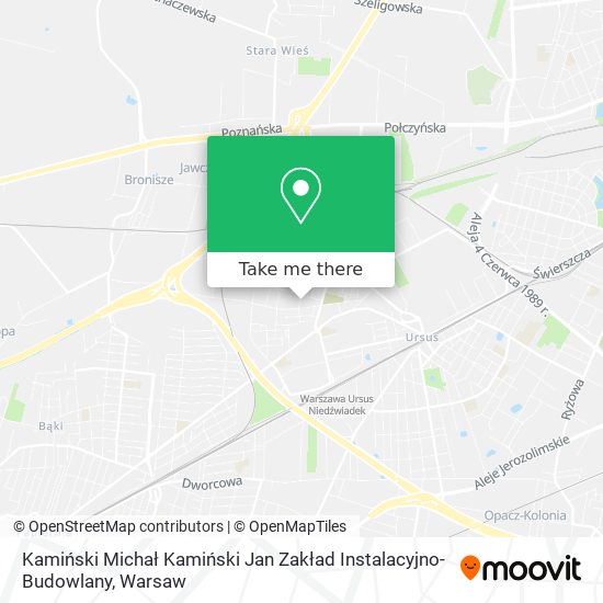 Kamiński Michał Kamiński Jan Zakład Instalacyjno-Budowlany map