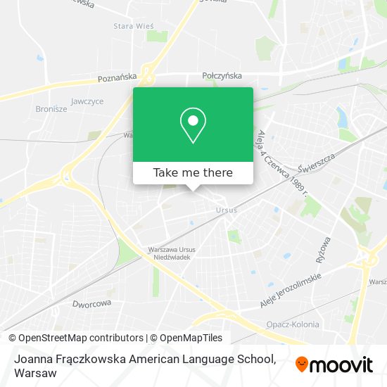 Joanna Frączkowska American Language School map