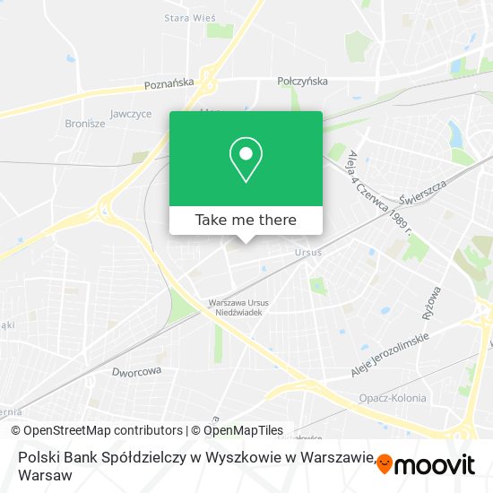 Polski Bank Spółdzielczy w Wyszkowie w Warszawie map