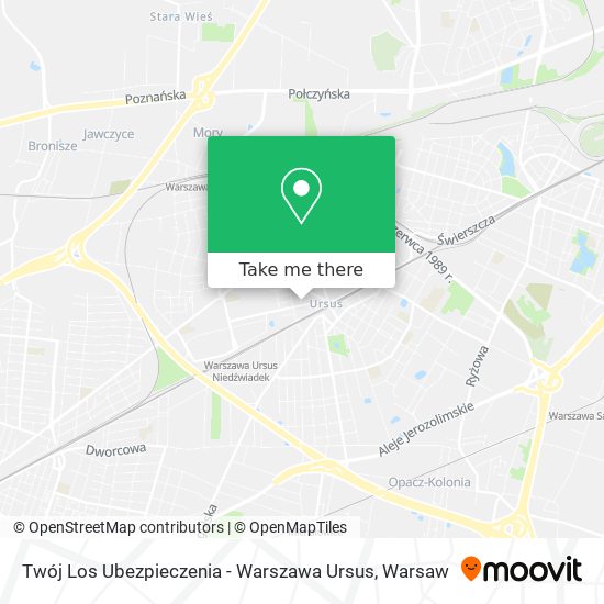 Карта Twój Los Ubezpieczenia - Warszawa Ursus