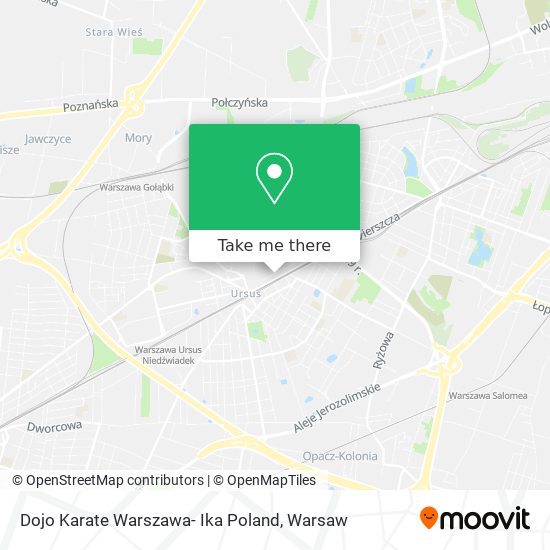 Dojo Karate Warszawa- Ika Poland map