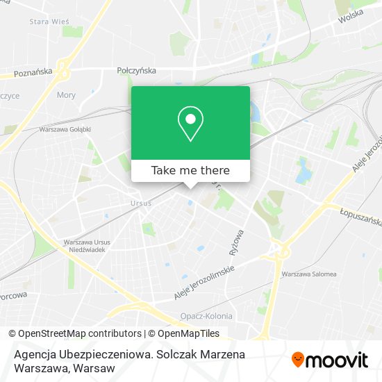 Agencja Ubezpieczeniowa. Solczak Marzena Warszawa map