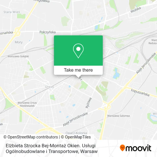 Карта Elżbieta Strocka Bej-Montaż Okien. Usługi Ogólnobudowlane i Transportowe