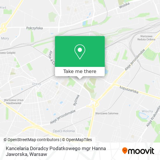 Kancelaria Doradcy Podatkowego mgr Hanna Jaworska map