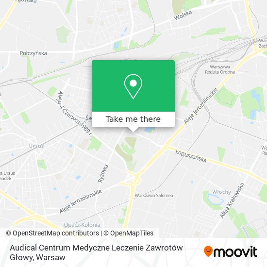 Карта Audical Centrum Medyczne Leczenie Zawrotów Głowy