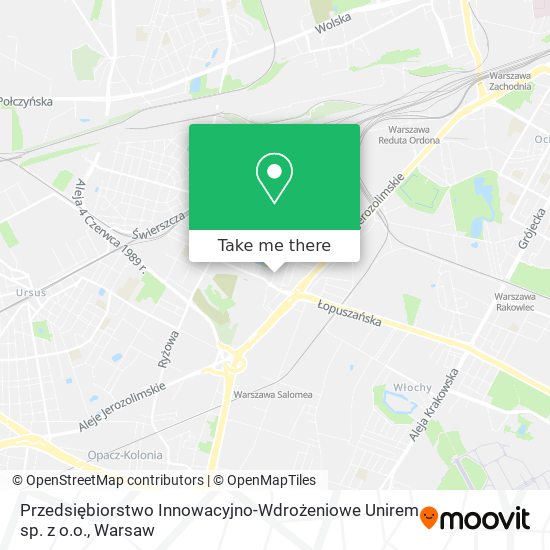 Przedsiębiorstwo Innowacyjno-Wdrożeniowe Unirem sp. z o.o. map