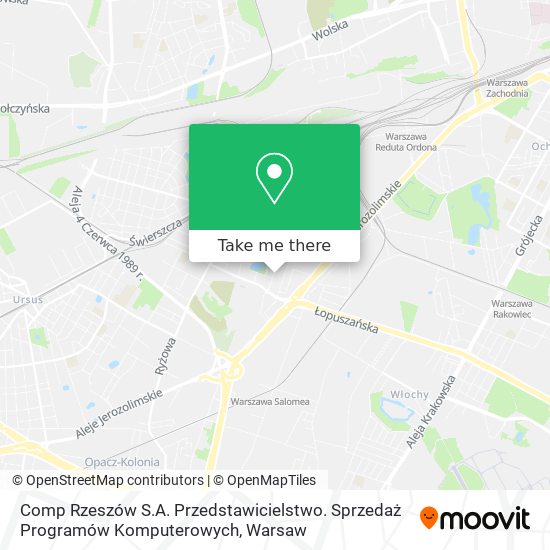 Comp Rzeszów S.A. Przedstawicielstwo. Sprzedaż Programów Komputerowych map