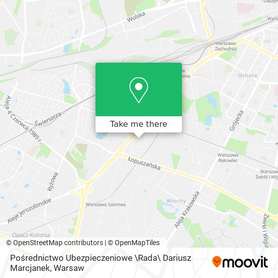 Pośrednictwo Ubezpieczeniowe \Rada\ Dariusz Marcjanek map