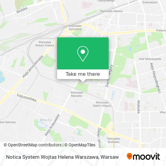 Notica System Wojtas Helena Warszawa map