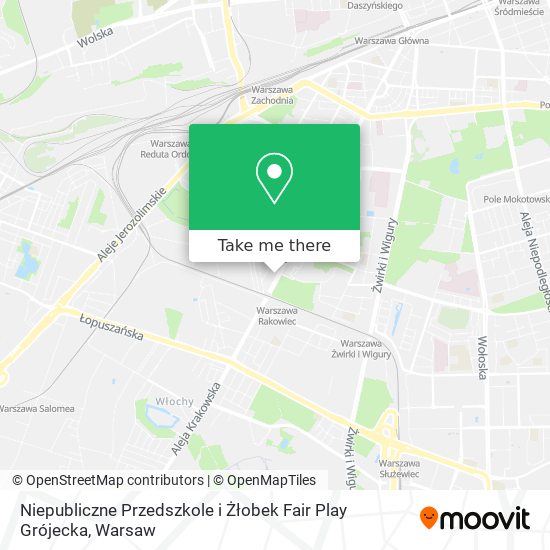 Niepubliczne Przedszkole i Żłobek Fair Play Grójecka map