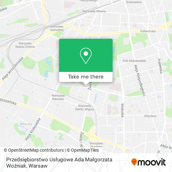 Przedsiębiorstwo Usługowe Ada Małgorzata Woźniak map